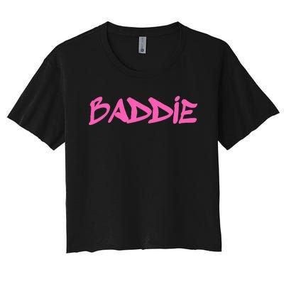 Baddie Aesthetic Graffiti Design Baddies Fandom Women's Crop Top Tee