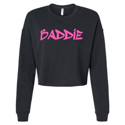 Baddie Aesthetic Graffiti Design Baddies Fandom Cropped Pullover Crew