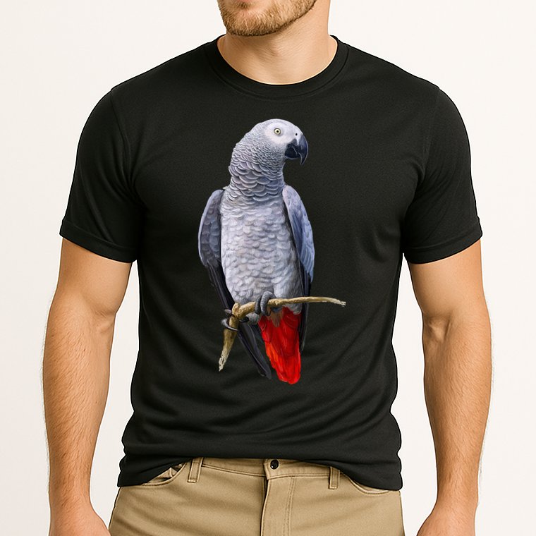 Beautiful African Grey Parrot Cooling Performance Crew T-Shirt