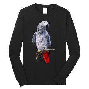 Beautiful African Grey Parrot Long Sleeve Shirt