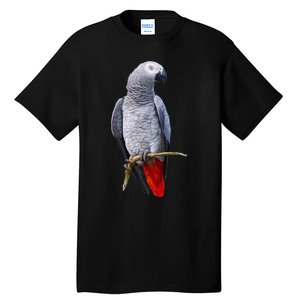 Beautiful African Grey Parrot Tall T-Shirt