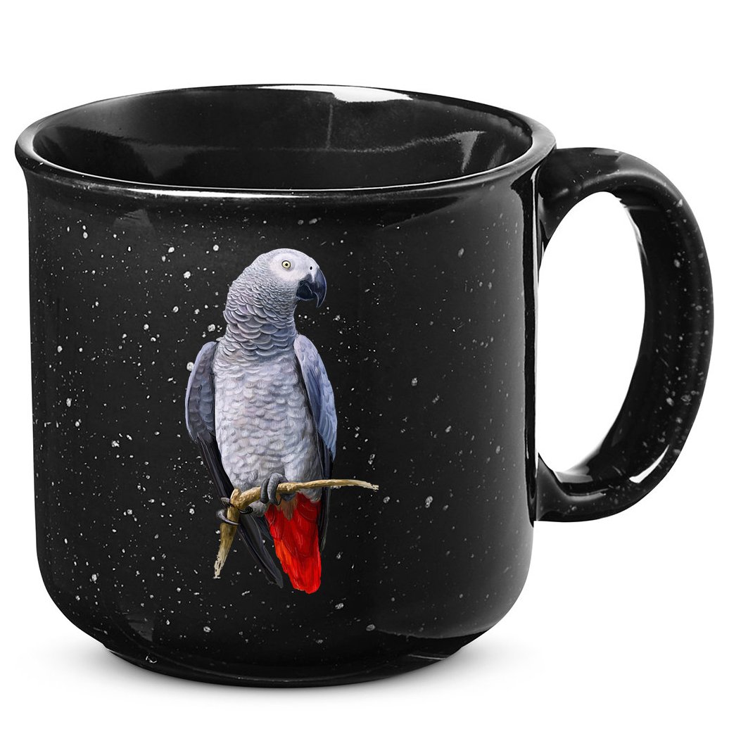 Beautiful African Grey Parrot 15oz Campfire Ceramic Mug