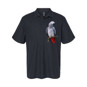 Beautiful African Grey Parrot Softstyle Adult Sport Polo