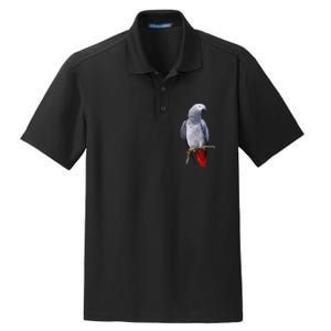 Beautiful African Grey Parrot Dry Zone Grid Polo