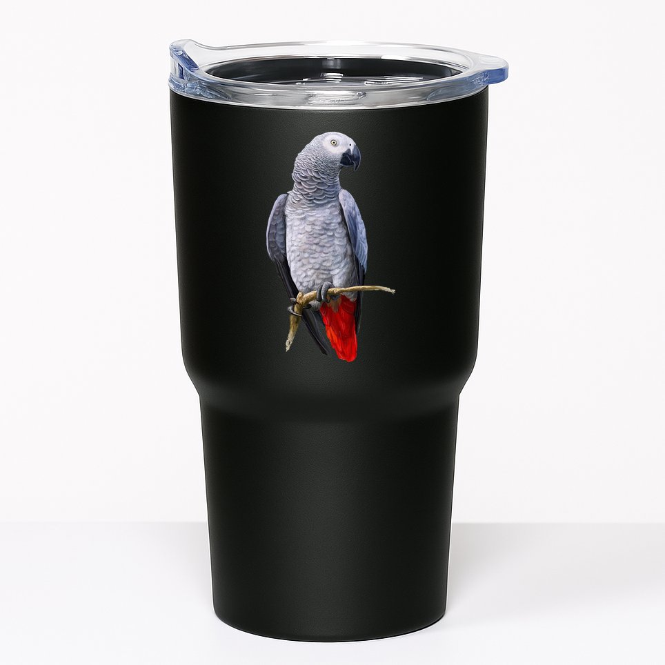Beautiful African Grey Parrot Tumbler