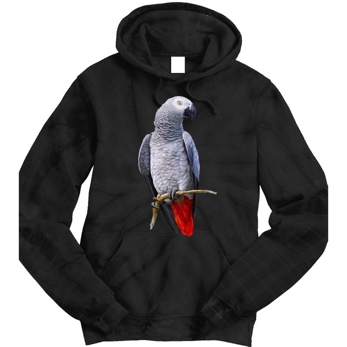 Beautiful African Grey Parrot Tie Dye Hoodie