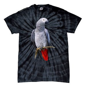 Beautiful African Grey Parrot Tie-Dye T-Shirt