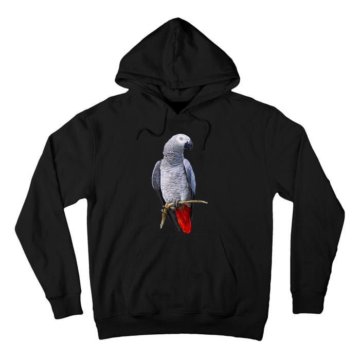 Beautiful African Grey Parrot Tall Hoodie