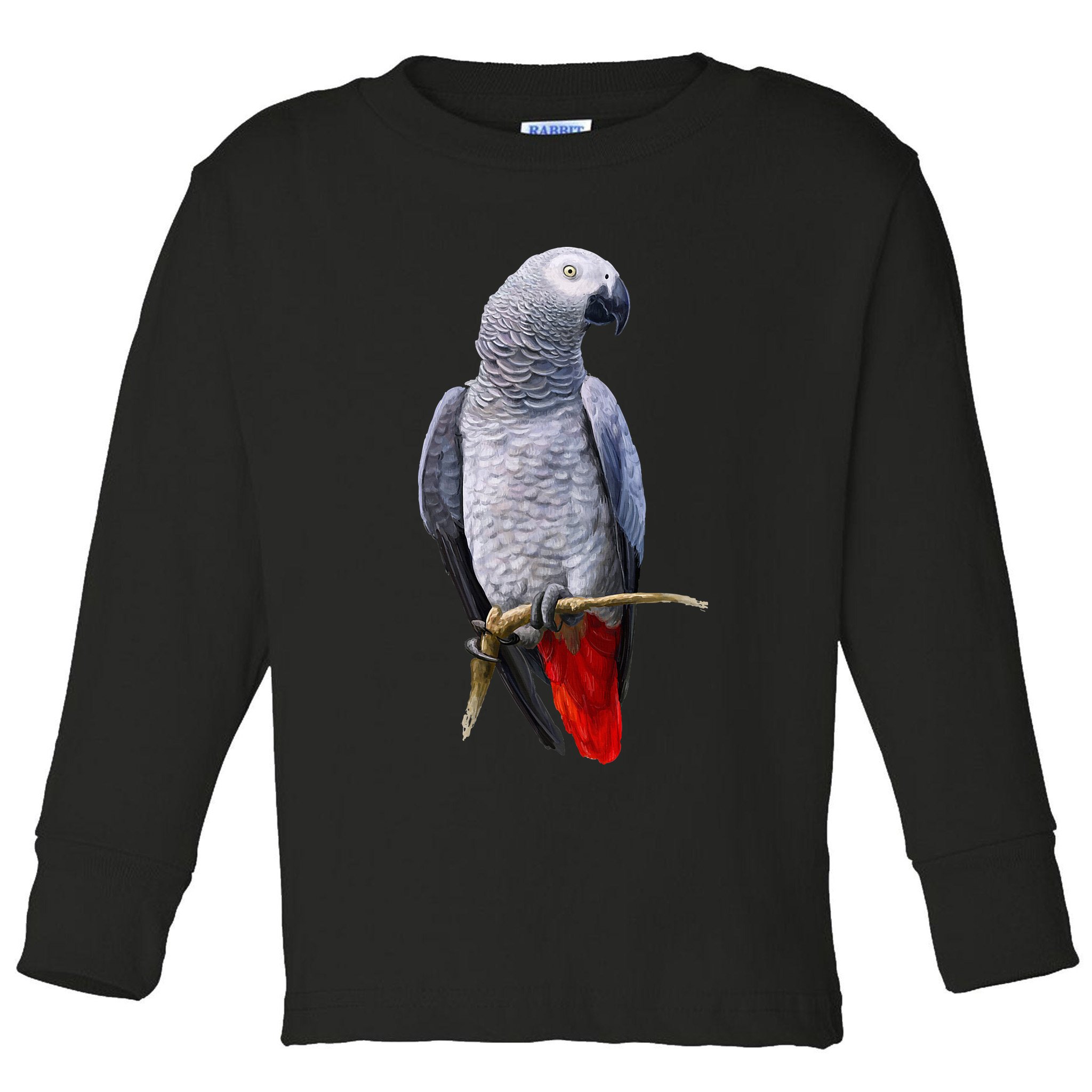 Beautiful African Grey Parrot Toddler Long Sleeve Shirt