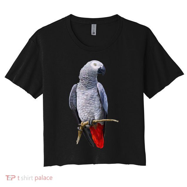 Beautiful African Grey Parrot Crop Top