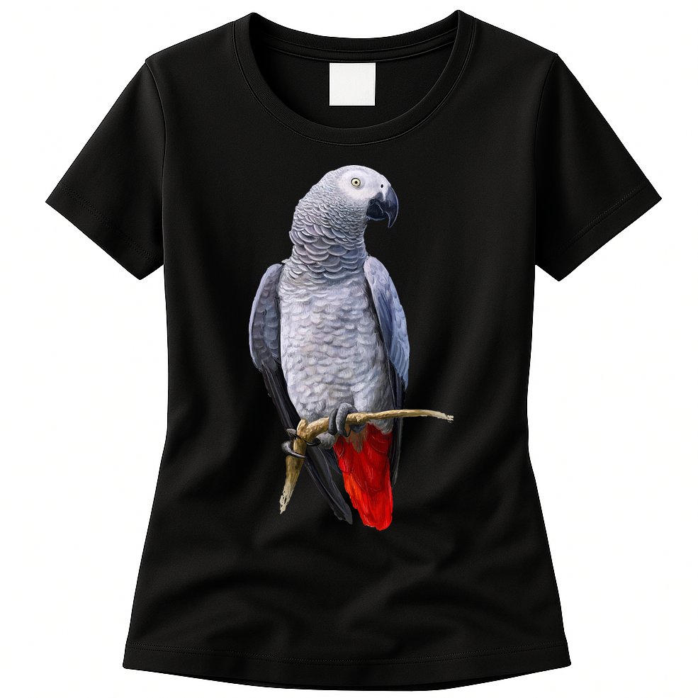 Beautiful African Grey Parrot Womens T-Shirt