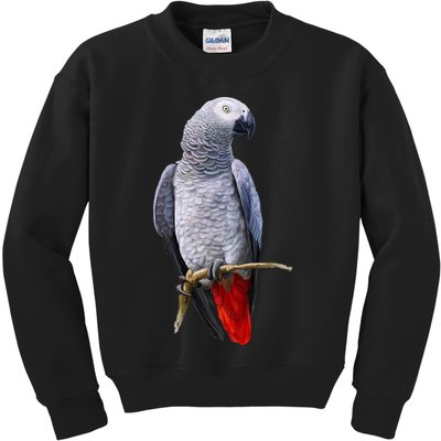 Beautiful African Grey Parrot Kids Sweatshirt
