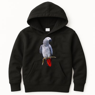 Beautiful African Grey Parrot Kids Hoodie