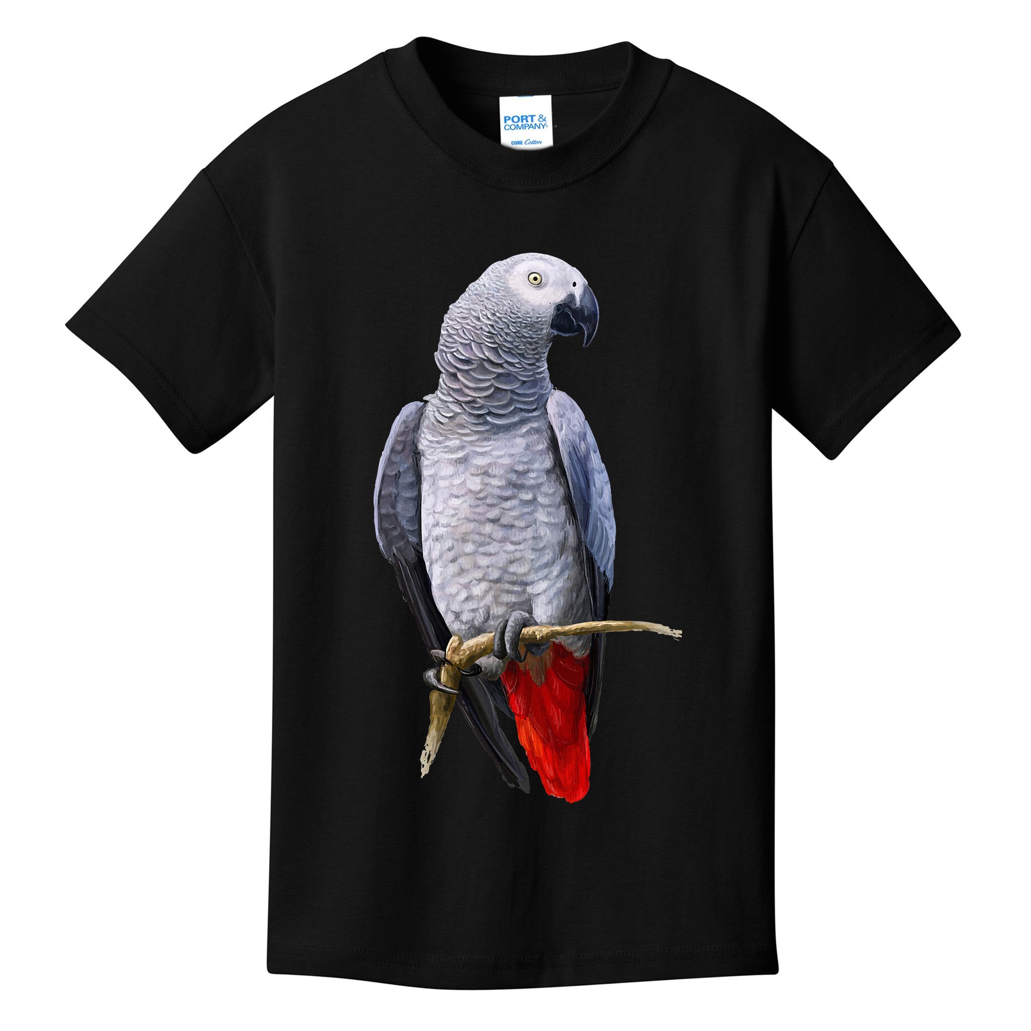 Beautiful African Grey Parrot Kids T-Shirt