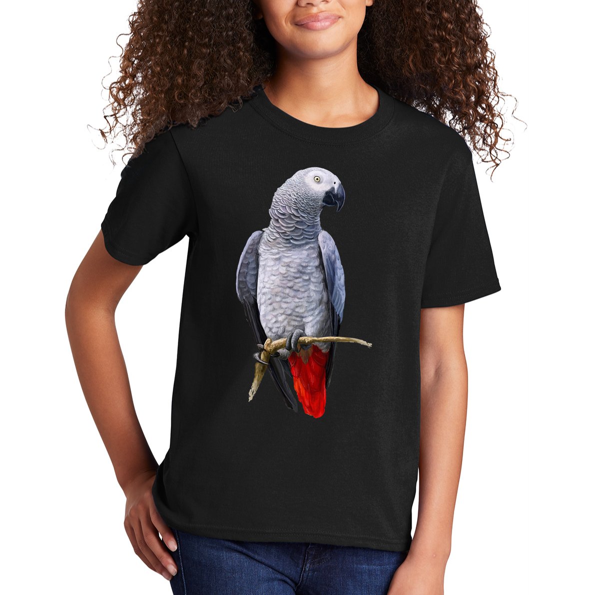 Beautiful African Grey Parrot Kids T-Shirt