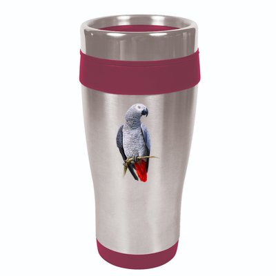 Beautiful African Grey Parrot 16oz Travel Tumbler