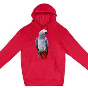 Beautiful African Grey Parrot Premium Pullover Hoodie