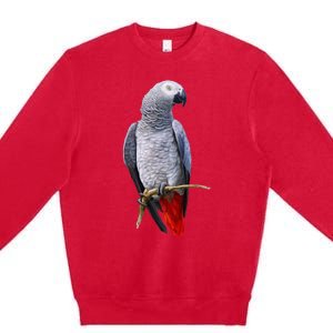 Beautiful African Grey Parrot Premium Crewneck Sweatshirt