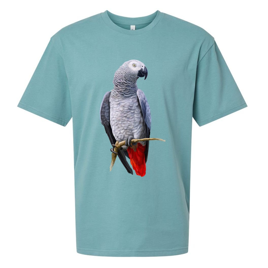 Beautiful African Grey Parrot Sueded Cloud Jersey T-Shirt