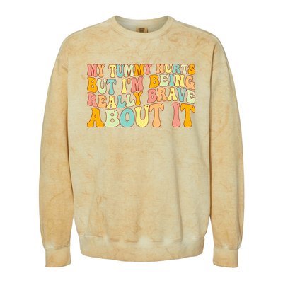 Brave and Groovy Conquering Tummy Troubles Colorblast Crewneck Sweatshirt