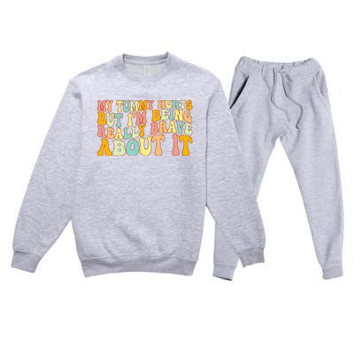 Brave and Groovy Conquering Tummy Troubles Premium Crewneck Sweatsuit Set