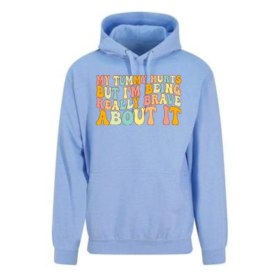 Brave and Groovy Conquering Tummy Troubles Unisex Surf Hoodie