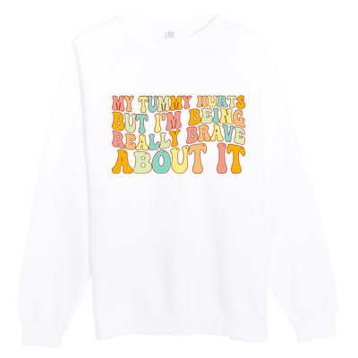 Brave and Groovy Conquering Tummy Troubles Premium Crewneck Sweatshirt