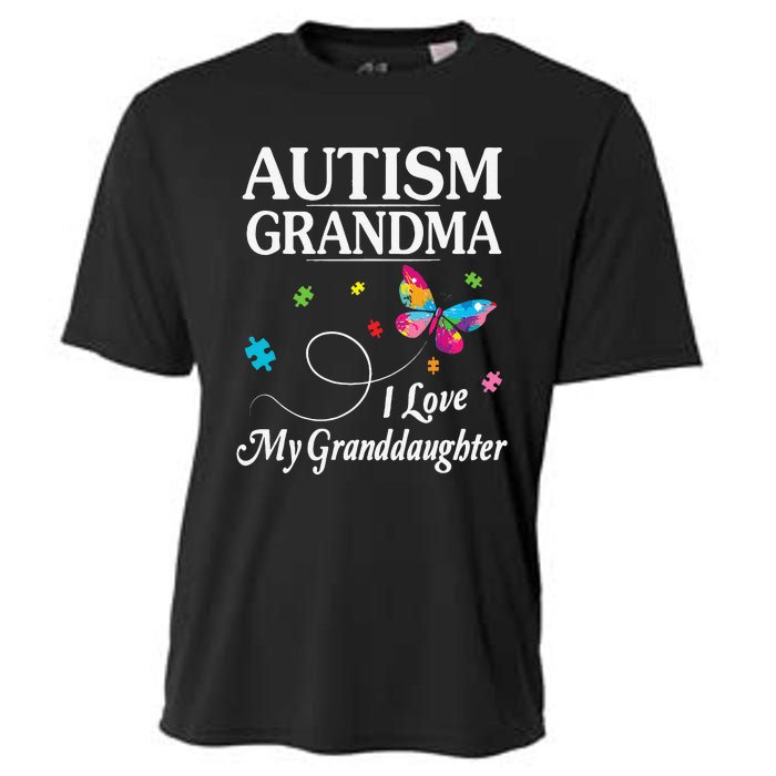 Butterfly Autism Grandma I Love My Granddaughter Autistic Cooling Performance Crew T-Shirt