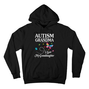 Butterfly Autism Grandma I Love My Granddaughter Autistic Hoodie