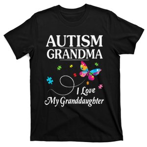 Butterfly Autism Grandma I Love My Granddaughter Autistic T-Shirt