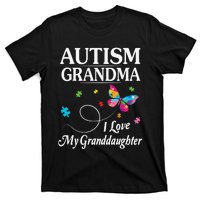 Butterfly Autism Grandma I Love My Granddaughter Autistic T-Shirt