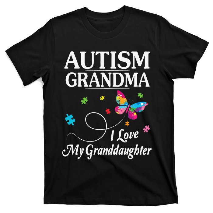 Butterfly Autism Grandma I Love My Granddaughter Autistic T-Shirt