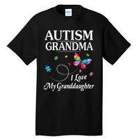 Butterfly Autism Grandma I Love My Granddaughter Autistic Tall T-Shirt