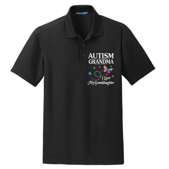 Butterfly Autism Grandma I Love My Granddaughter Autistic Dry Zone Grid Polo