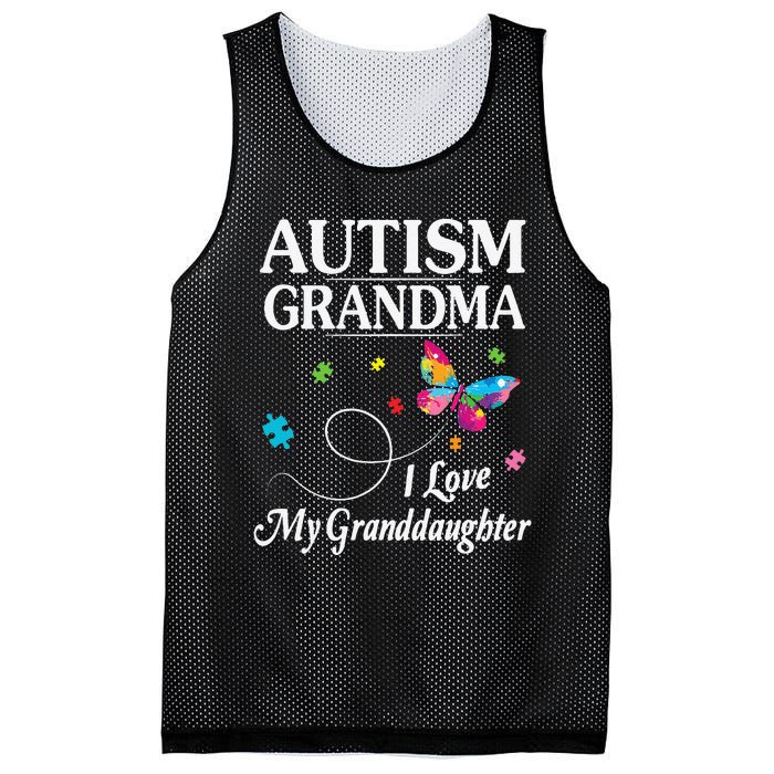 Butterfly Autism Grandma I Love My Granddaughter Autistic Mesh Reversible Basketball Jersey Tank