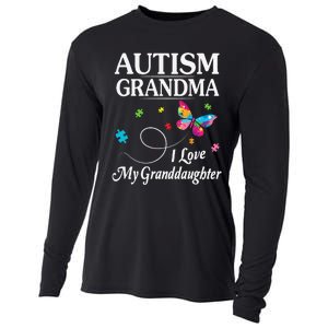 Butterfly Autism Grandma I Love My Granddaughter Autistic Cooling Performance Long Sleeve Crew