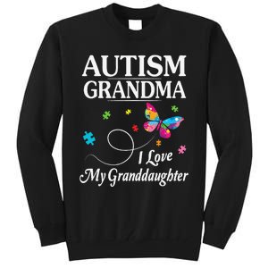 Butterfly Autism Grandma I Love My Granddaughter Autistic Tall Sweatshirt