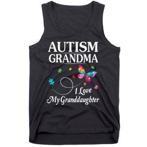 Butterfly Autism Grandma I Love My Granddaughter Autistic Tank Top