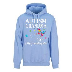 Butterfly Autism Grandma I Love My Granddaughter Autistic Unisex Surf Hoodie