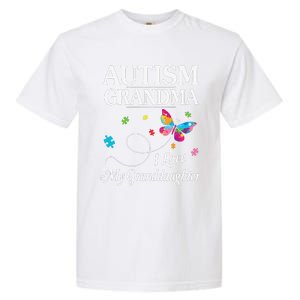 Butterfly Autism Grandma I Love My Granddaughter Autistic Garment-Dyed Heavyweight T-Shirt