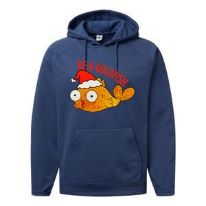 Be A Goldfish Funny Christmas Performance Fleece Hoodie