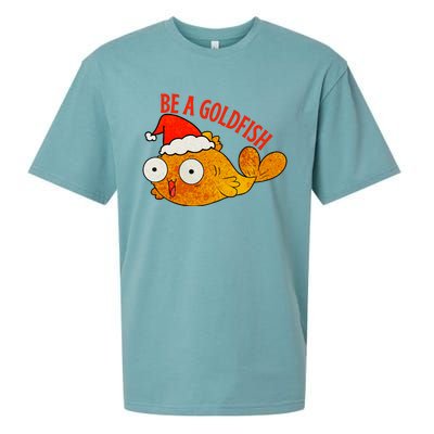 Be A Goldfish Funny Christmas Sueded Cloud Jersey T-Shirt