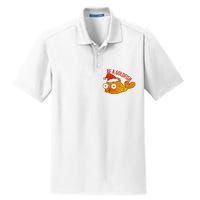 Be A Goldfish Funny Christmas Dry Zone Grid Polo