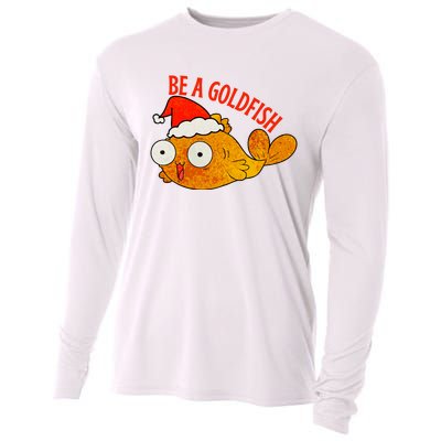 Be A Goldfish Funny Christmas Cooling Performance Long Sleeve Crew