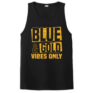 Blue And Gold Vibes Only School Tournament Team Cheerleaders PosiCharge Competitor Tank