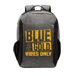 Blue And Gold Vibes Only School Tournament Team Cheerleaders Vector Backpack