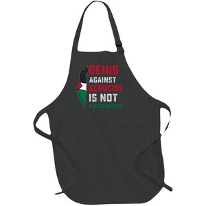 Being Against Genocide Is Not Antisemitism Support Palestine Full-Length Apron With Pockets