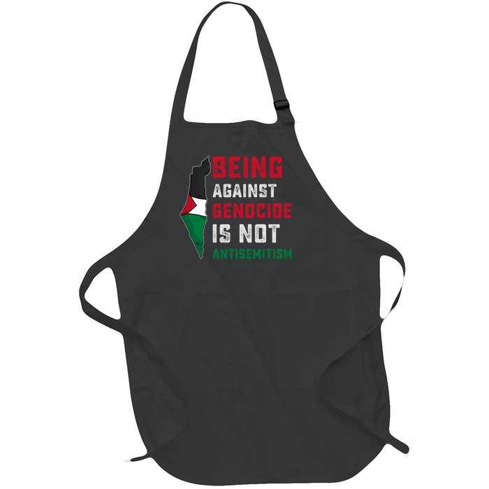 Being Against Genocide Is Not Antisemitism Support Palestine Full-Length Apron With Pockets