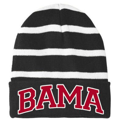 Bama Alabama Gifts AL State Striped Beanie with Solid Band