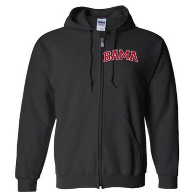 Bama Alabama Gifts AL State Full Zip Hoodie